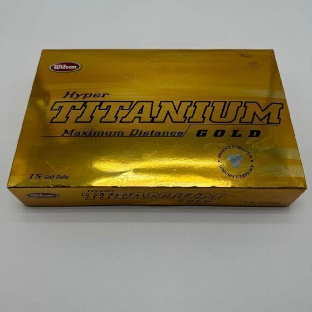 Wilson Hyper Titanium Gold Golf Balls Maximum Distance 15-Pack‎